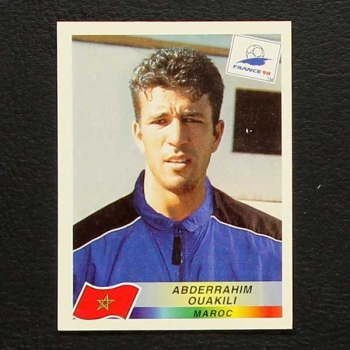 France 98 Nr. 062 Panini Sticker Abdelkrim Ouakili