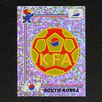 France 98 No. 336 Panini sticker South Korea badge