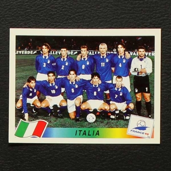 France 98 Nr. 085 Panini Sticker Team Italia