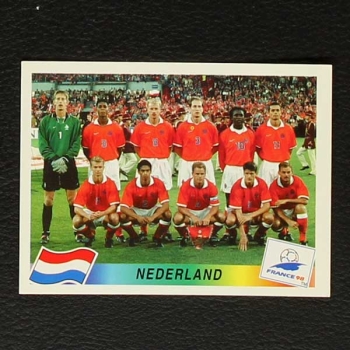 France 98 Nr. 299 Panini Sticker Team Nederland