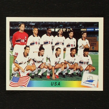 France 98 Nr. 410 Panini Sticker Team USA