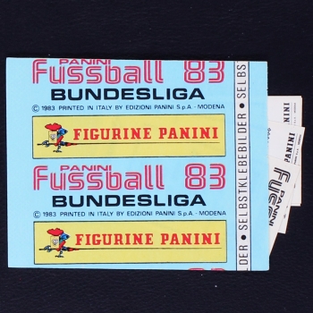 Fußball 83 Panini Sticker Tüte - horizontale Version