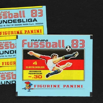 Fußball 83 Panini Sticker Tüte Hochformat Variante