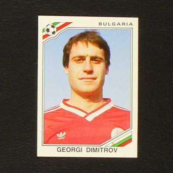 Mexico 86 Nr. 058 Panini Sticker Georgi Dimitrov