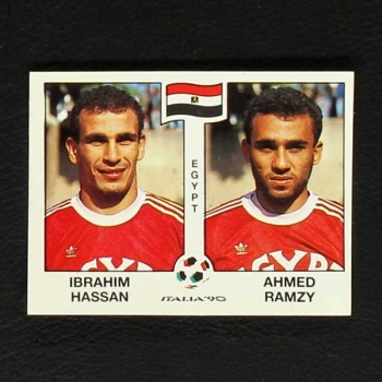 Italia 90 Nr. 442 Panini Sticker I. Hassan - Ramzy