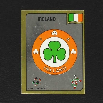 Italia 90 No. 420 Panini sticker Ireland badge