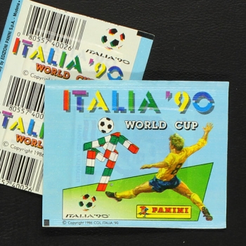 Italia 90 Panini Sticker Tüte Hochformat Variante