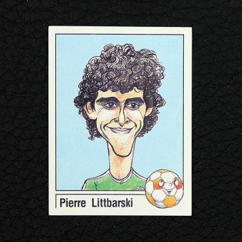 Pierre Littbarski Karikatur Panini Sticker Nr. 375 - Fußball 87