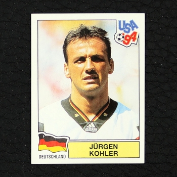 Jürgen Kohler Panini Sticker Nr. 170 - USA 94 – Internationale Version