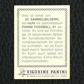 H. Hrubesch Panini Sticker - Fußball 81