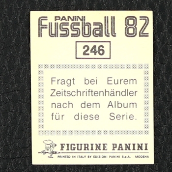 Klaus Fischer Panini Sticker No. 246 - Fußball 82