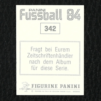 Karl-Heinz Förster Panini Sticker No. 342 - Fußball 84