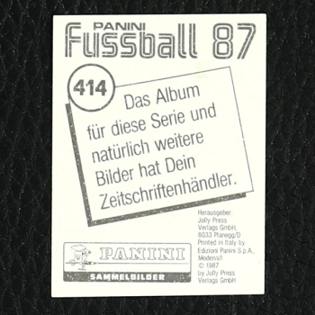 Hans Müller Panini Sticker No. 414 - Fußball 87