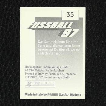 Thomas Helmer Panini Sticker No. 35 - Fußball 97