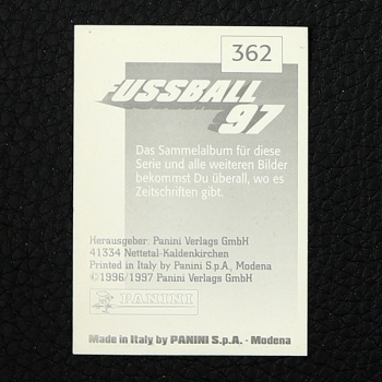 Ulf Kirsten Panini Sticker Nr. 362 - Fußball 97