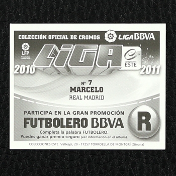 Marcelo Panini Sticker No. 7 - Liga 2010-2011 BBVA