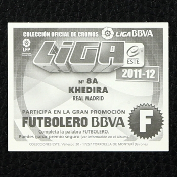 Khedira Panini Sticker Nr. 8 A - Liga 2011-12 BBVA