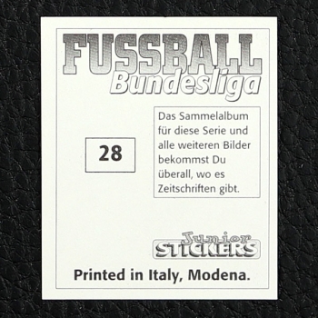 Dieter Eilts Panini Sticker Nr. 28 - Fußball Bundesliga 94/95