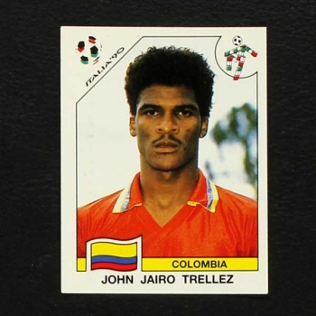 Italia 90 Nr. 304 Panini Sticker John Jairo Trellez