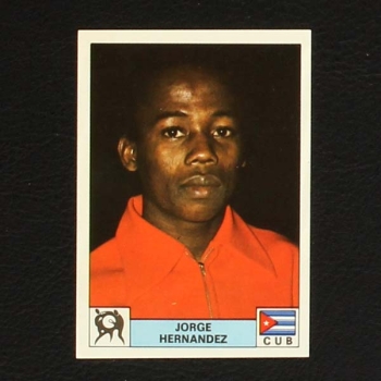 Jorge Hernandez Panini Montreal 76 sticker - boxer