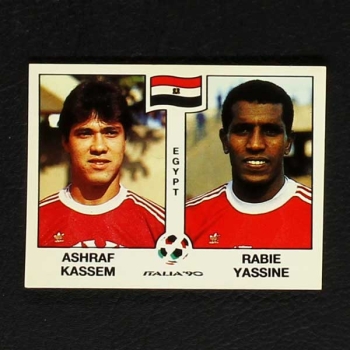 Italia 90 No. 444 Panini sticker Kassem - Yassine