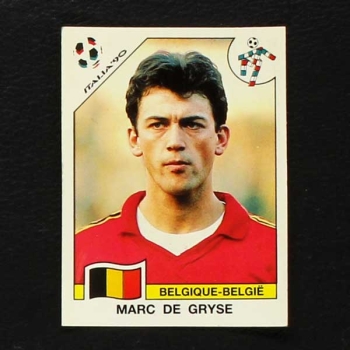 Italia 90 Nr. 341 Panini Sticker Marc De Gryse