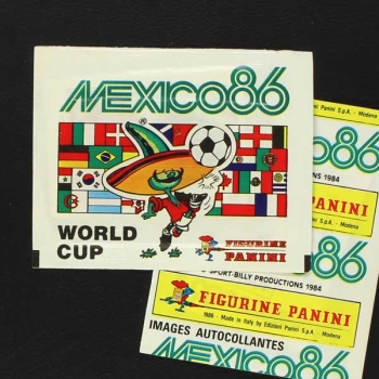 Mexico 86 Panini Sticker Tüte hochformat