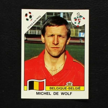 Italia 90 Nr. 334 Panini Sticker Michel De Wolf