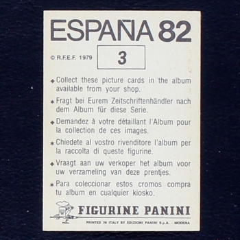Espana 82 No. 3 Panini sticker Naranjito badge