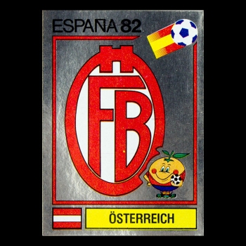 Espana 82 Nr. 128 Panini Sticker Österreich Wappen