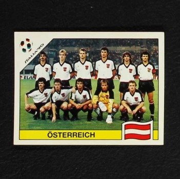 Italia 90 Nr. 060 Panini Sticker Österreich Mannschaft