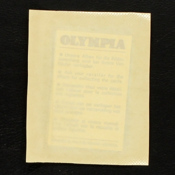 Olympia 1896-1972 Panini Sticker Tüte transparente Rückseite