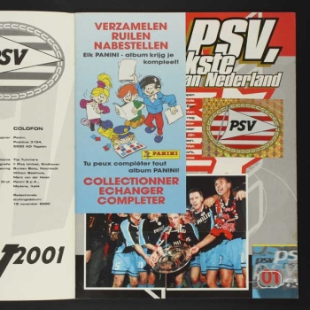 PSV 2001 Panini Sticker Album komplett