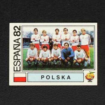 Espana 82 Nr. 055 Panini Sticker Polska Mannschaft