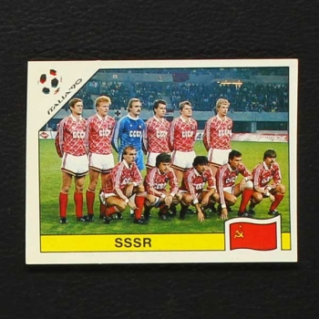 Italia 90 Nr. 136 Panini Sticker SSSR Mannschaft