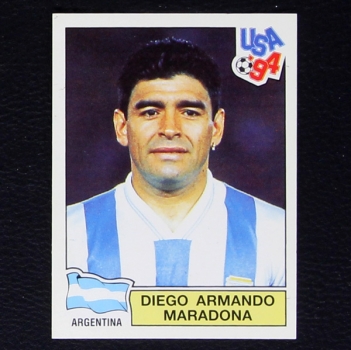 USA 94 Nr. 217 Panini Sticker Diego Armando Maradona - braun