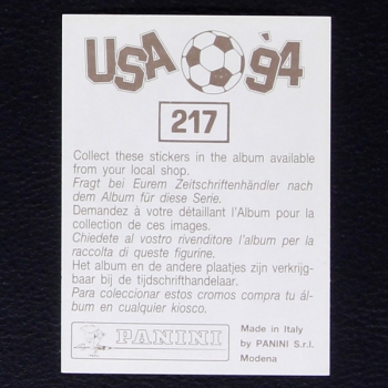 USA 94 Nr. 217 Panini Sticker Diego Armando Maradona - braun