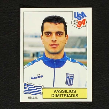 USA 94 Nr. 241 Panini Sticker Vassilios Dimitriadis