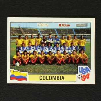 USA 94 Nr. 048 Panini Sticker Mannschaft Colombia