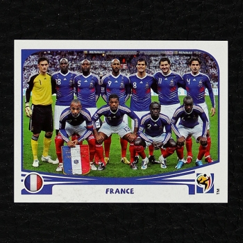 Frankreich Team Panini Sticker Nr. 87 - South Africa 2010