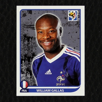 William Gallas Panini Sticker Nr. 91 - South Africa 2010