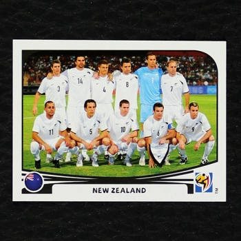 New Zealand Team Panini Sticker No. 448 - South Africa 2010