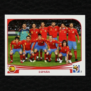 Spain Team Panini Sticker No. 562 - South Africa 2010