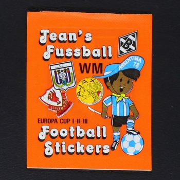 Jeans Fußball Argentina 78 Panini Sticker Tüte