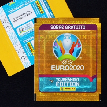 Euro 2020 Tournament Panini Sticker Tüte GRATUITO Version Spanien