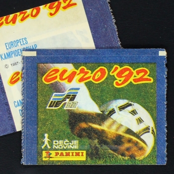 Euro 92 Panini Sticker Tüte Decje Novine Version