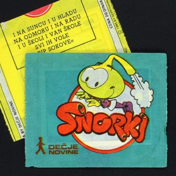 Snorki 1985 Panini Sticker Tüte Decje Novine Version