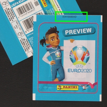 Euro 2020 Review Panini Tüte - blaue Version + Nummer