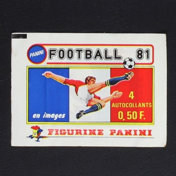 Football 81 Panini Sticker Tüte Frankreich