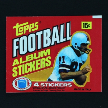 NFL Football 1981 Topps Sticker Tüte